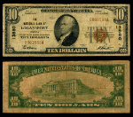 Logansport IN $10 1929 T-1 National Bank Note Ch #13580 National Bank Very Good