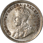 Canada 1919 Five (5) Cents KM#22 AU - Mark Behind Head