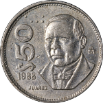 Mexico 1988 Fifty (50) Pesos KM#495 XF