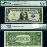 FR. 1619 $1 1957 Silver Certificate H-A Block Superb Gem PMG 69 EPQ