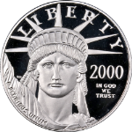 2000-W Platinum American Eagle $100 Proof Bullion Coin - OGP COA