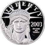 2003-W Platinum American Eagle $100 Proof Bullion Coin - OGP COA