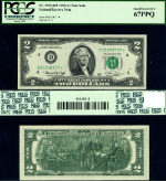 FR. 1935 D* $2 1976 Federal Reserve Note Cleveland D-* Block Superb PCGS CU67 PPQ Star