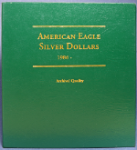 Used Littleton Silver Eagle 1986-2013 4 Page Album - Archival Quality, No Coins