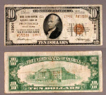 Providence RI $10 1929 T-2 National Bank Note Ch #13901 Rhode Island Hospital NB Very Good