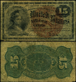 FR. 1271 15 c. 4th Issue Fractional Note Fine