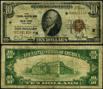 FR. 1860 B* $10 1929 Federal Reserve Bank Note New York B-* Block Fine Star