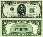FR. 1966 B $5 1950-E Federal Reserve Note Richmond B-G Block AU