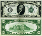 FR. 2000 D $10 1928 Federal Reserve Note D-A Block Choice CU