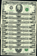 FR. 2082 F $20 1995 Federal Reserve Note Atlanta F-A Block Choice CU