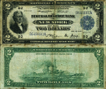 FR. 750 $2 1918 Federal Reserve Bank Note New York Fine+