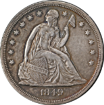 1849 Seated Liberty Dollar Nice XF/AU Great Eye Appeal Nice Strike