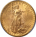 1911-D Saint-Gaudens Gold $20 PCGS MS64 Great Eye Appeal Strong Strike