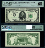 FR. 1968 D* $5 1963-A Federal Reserve Note Cleveland D-* Block Gem PMG CU65 EPQ Star