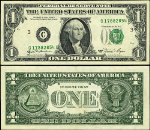 FR. 1911 E $1 1981 Federal Reserve Note Misalignment 3rd Process AU ERROR