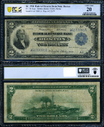 FR. 748 $2 1918 Federal Reserve Bank Note Boston Battleship PCGS VF20