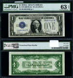 FR. 1601 $1 1928-A Silver Certificate B-B Block Choice PMG CU63 EPQ
