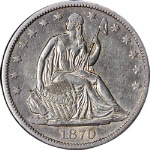 1870-S Seated Half Dollar XF/AU Details Decent Eye Appeal Strong Strike