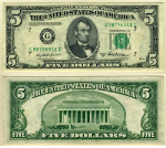 FR. 1963 G $5 1950-B Federal Reserve Note Chicago Choice CU+