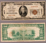 Verona PA $20 1929 T-1 National Bank Note Ch #4877 First NB Good+