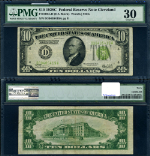 FR. 2003 D $10 1928-C Federal Reserve Note Cleveland LGS PMG VF30