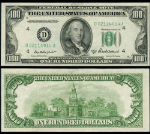 FR. 2159 D $100 1950-B Federal Reserve Note Cleveland Choice CU+