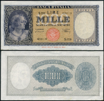 FR. 83 1000 Lire 1947 World Paper Money Italy AU