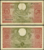 FR. 123 100 Francs 1943 World Paper Money Belgium VF
