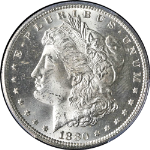 1880-S Morgan Silver Dollar PCGS MS64 Blast white STOCK