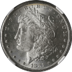 1881-S Morgan Silver Dollar NGC MS64 Blast White STOCK