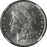 1886-P Morgan Silver Dollar NGC MS63 Bright White STOCK