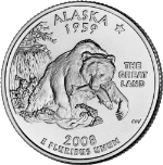 2008-P Alaska Quarter BU Single