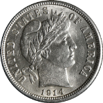 1914-P Barber Dime