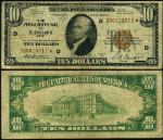 FR. 1860 D* $10 1929 Federal Reserve Bank Note Cleveland D-* Block Fine Star