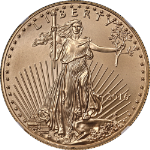2016 Gold American Eagle $50 NGC MS70 Elizabeth Jones Label - STOCK