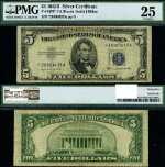 FR. 1657* $5 1953-B Silver Certificate *-A Block PMG VF25 Star Key Series