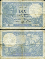 Pick# 84 10 Francs 1941 France Fine