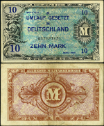 FR. 194a 10 Mark 1944 World Paper Money Germany VF
