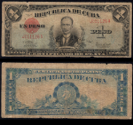 FR. 69d 1 1938 World Paper Money Cuba VG