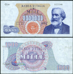 FR. 96d 1000 1966 World Paper Money Italy XF