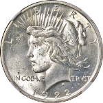 1922-P Peace Dollar NGC MS63 Bright White Nice Eye Appeal Nice Strike - STOCK