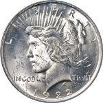 1922-P Peace Dollar PCGS MS63 Bright White Nice Eye Appeal Nice Strike - STOCK