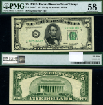FR. 1965 G* $5 1950-D Federal Reserve Note Chicago G-* Block Choice PMG AU58 Star