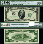 FR. 2010 D* $10 1950 Federal Reserve Note Cleveland D-* Block Gem PMG CU66 EPQ Star