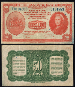 FR. 110a 50 1943 World Paper Money Netherlands VF