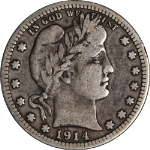 1914-S Barber Quarter Nice F Nice Eye Appeal Nice Strike