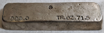 Vintage Unknown Odd Weight 71.50 Ounce Poured Silver Bar - .999 Fine