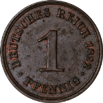 Germany: Empire 1892-A Pfennig KM#10 AU