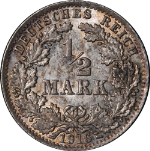 Germany: Empire 1916-A Half Mark KM#17 XF