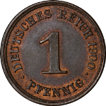 Germany: Empire 1900-F Pfennig KM#10 UNC